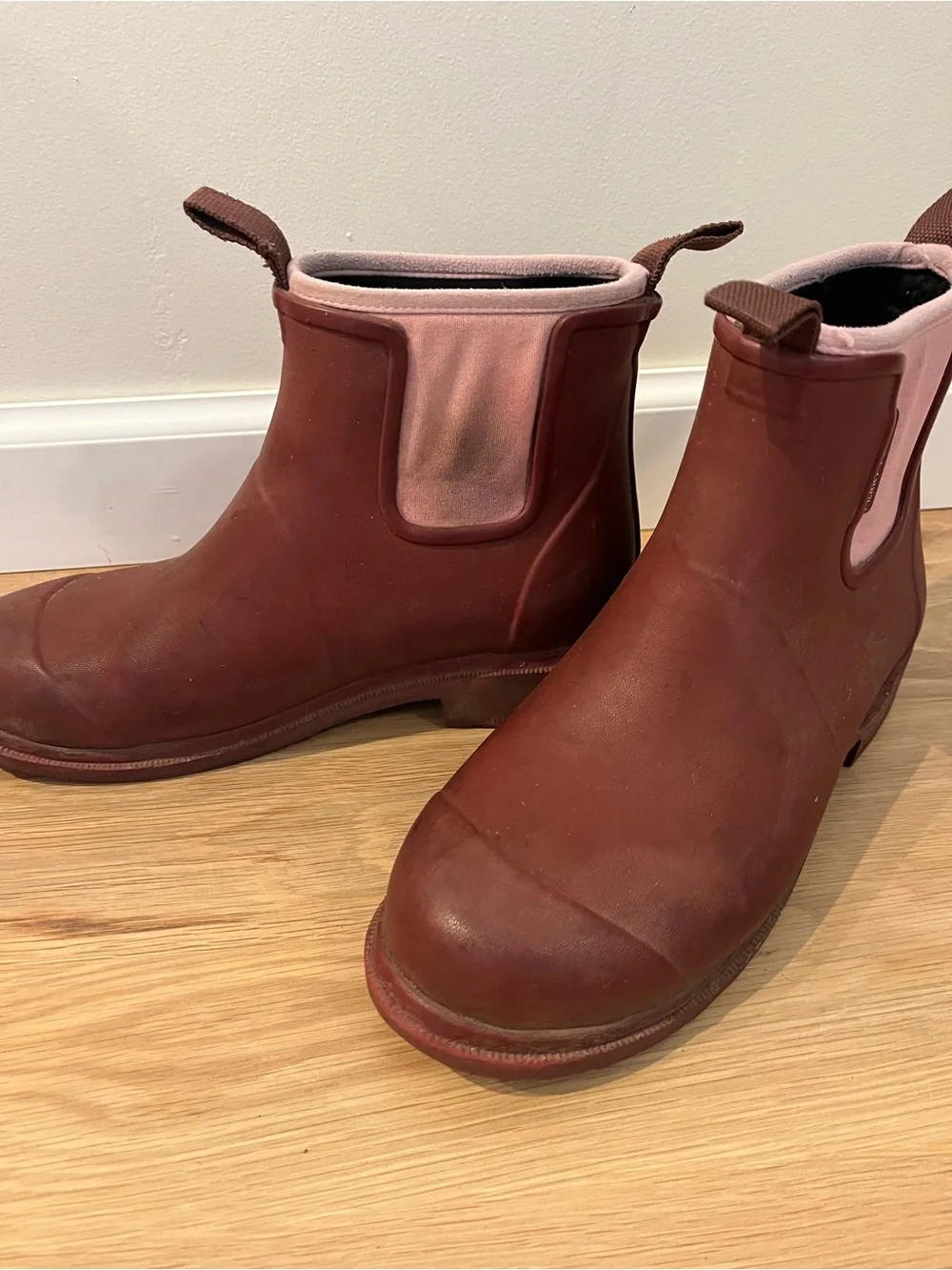 Women’s Waterproof Short Rain Boots in Rose Brown
